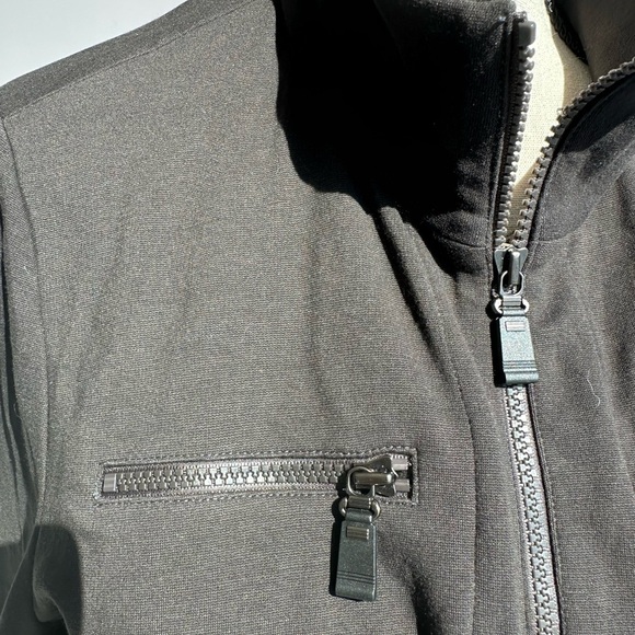 Sleek Chocolate Brown Jersey Zip Up from Margareta - Picture 3 of 9